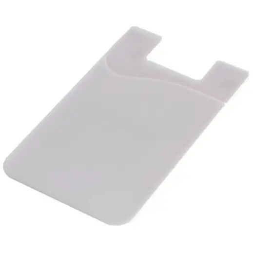 Silicone Cellphone Card Holder White